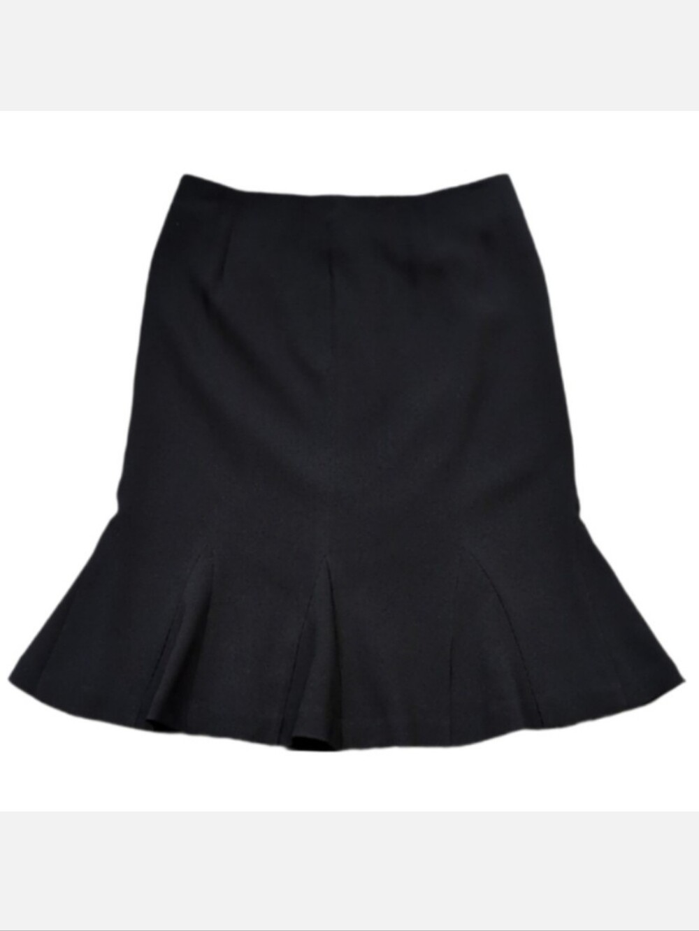 Bianca Nygard Black Trumpet Skirt Womens Size 4 Pleated Mermaid Flare Hem